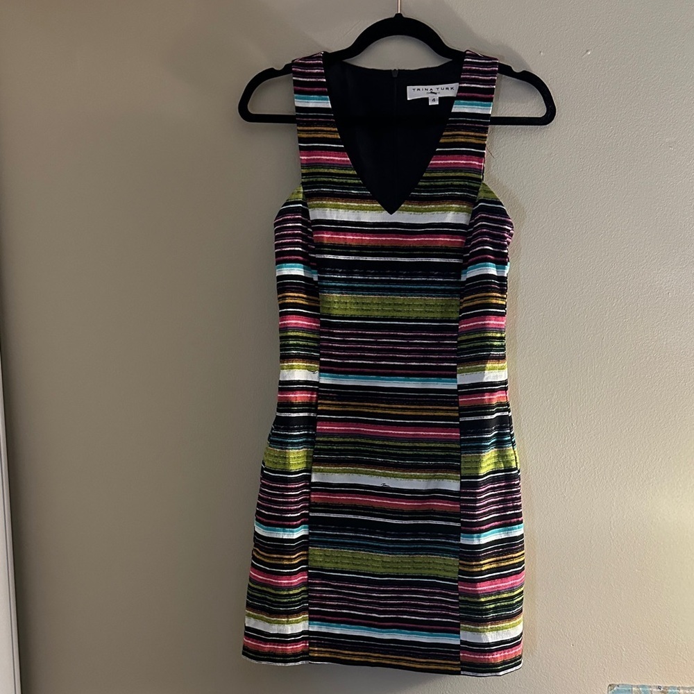 Trina Turk Multicolor Striped Mini Dress